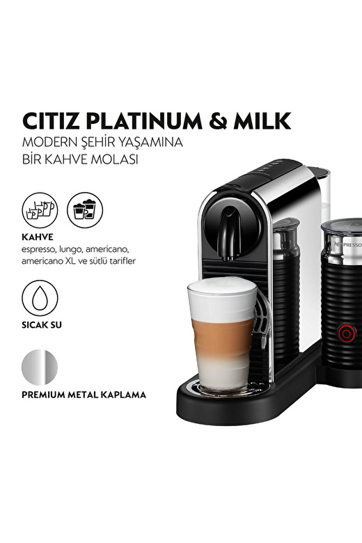 Nespresso D145 Citiz Platinum Bundle ,Paslanmaz Çelik 2