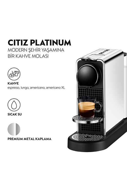 Nespresso C140 Citiz Platinum,paslanmaz Çelik 2