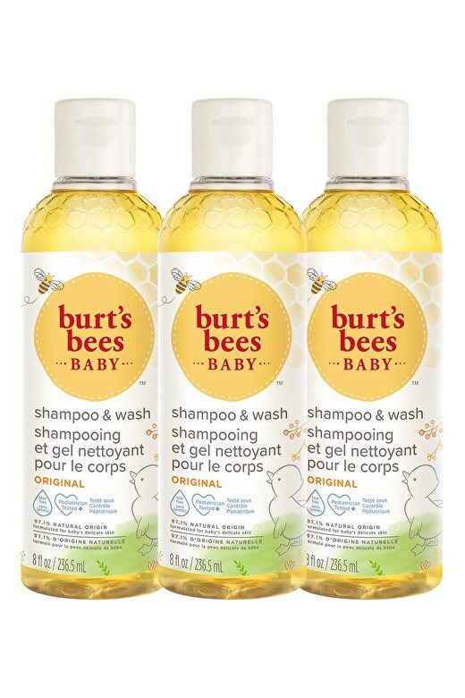 Burts Bees Bebek Saç Ve Vücut Şampuanı - Baby Bee Shampoo Body Wash X 3 235 Ml 1