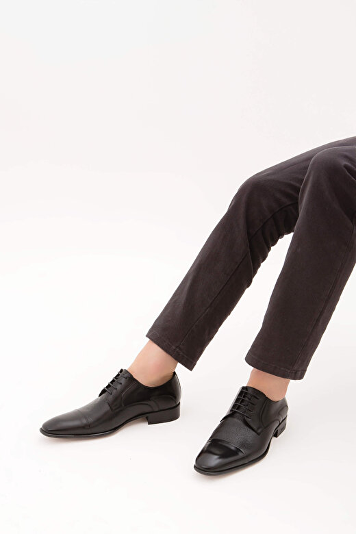 Tamer Tanca Erkek Hakiki Deri Siyah Klasik Ayakkabı 2