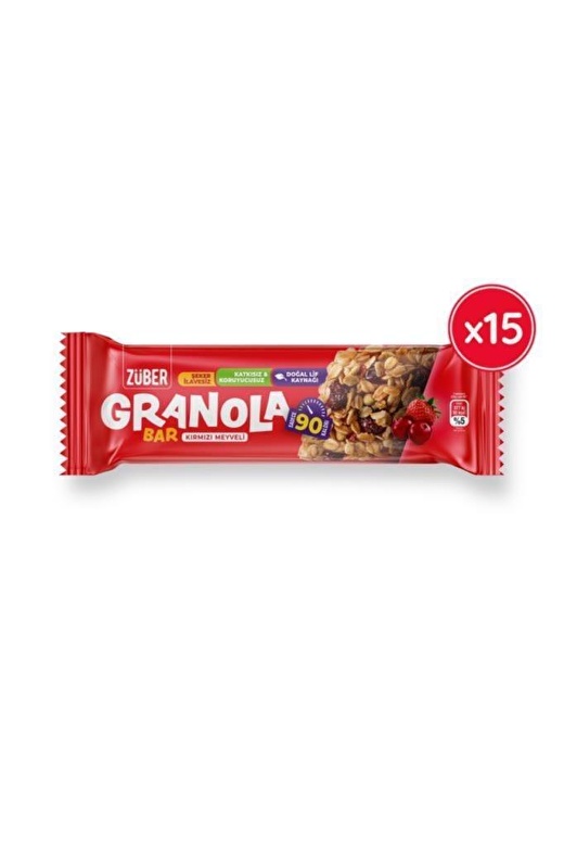 Kırmızı Meyveli Granola Bar, 25 G X 15 1