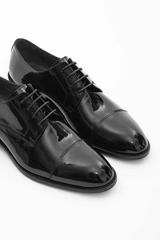 Tamer Tanca Erkek Hakiki Deri Siyah Rugan Klasik Ayakkabı 3