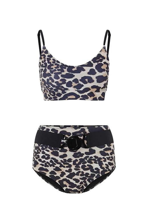 Kemerli Leopar Desenli Bikini Leopar Y22MY004_144 4