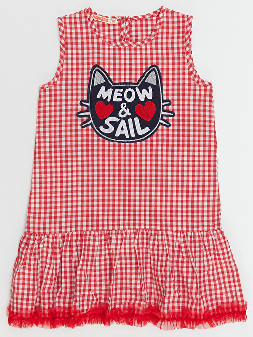 Denizci Kedi Kız Çocuk Elbise 3