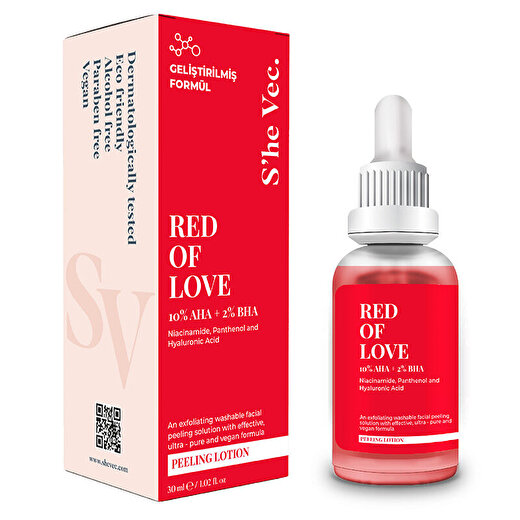 She Vec Red Of Love AHA+ BHA Yüz Peelingi 30 ml 2