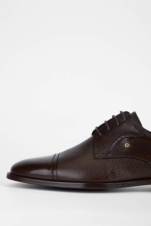 Tamer Tanca Erkek Hakiki Deri Kahverengi Klasik Ayakkabı 3