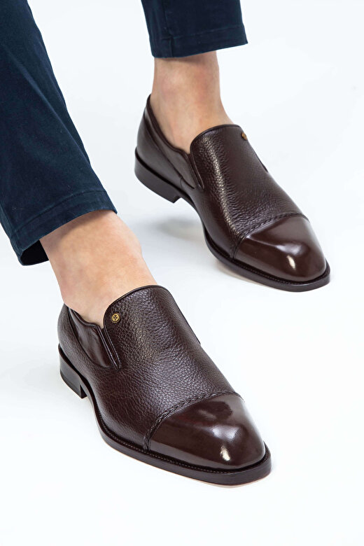 Tamer Tanca Erkek Hakiki Deri Kahverengi Klasik Ayakkabı 4