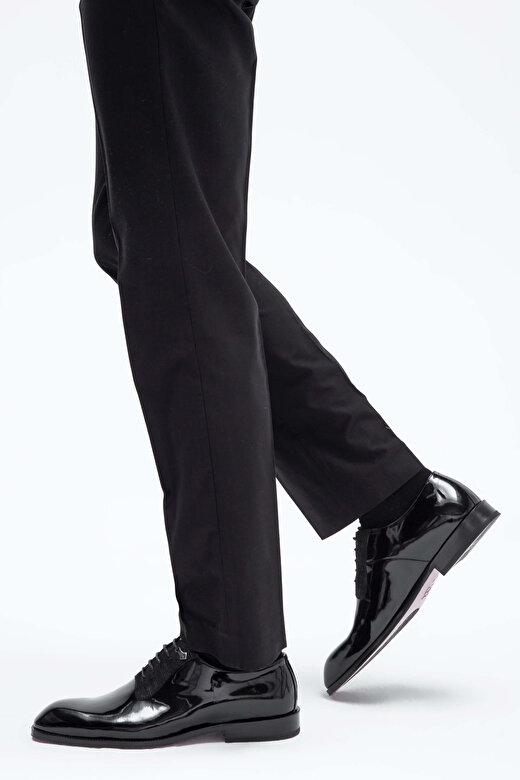 Tamer Tanca Erkek Hakiki Deri Siyah Rugan Klasik Ayakkabı 1
