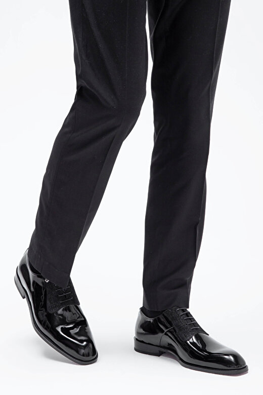 Tamer Tanca Erkek Hakiki Deri Siyah Rugan Klasik Ayakkabı 2