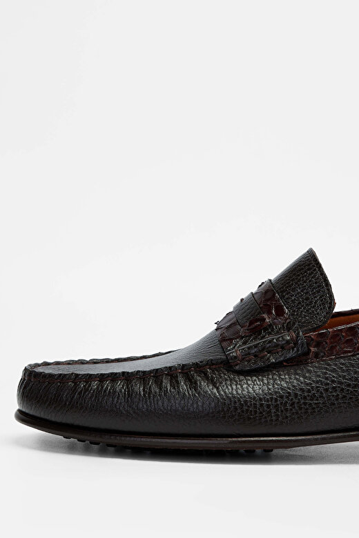 Tamer Tanca Erkek Hakiki Deri Kahverengi Loafer Ayakkabı 3