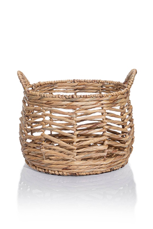 Meander Natural El Yapımı Rattan Örme Su Sümbülü Sepet 30x31cm 8851 1