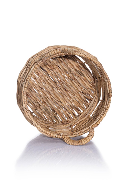 Meander Natural El Yapımı Rattan Örme Su Sümbülü Sepet 30x31cm 8851 4