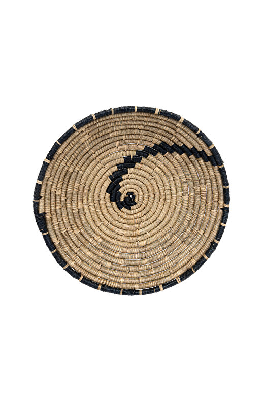 Meander Bambu Afrikan El Yapımı Fibonacci Duvar Tabağı 60cm 8912 1