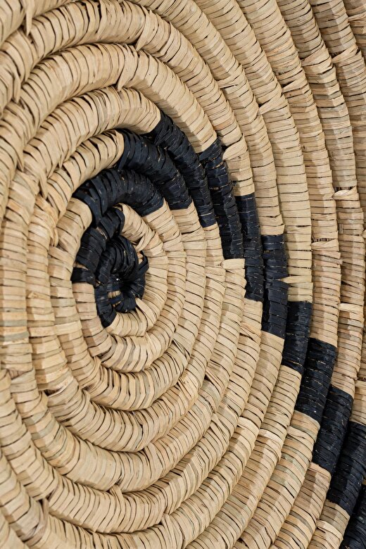 Meander Bambu Afrikan El Yapımı Fibonacci Duvar Tabağı 60cm 8912 3