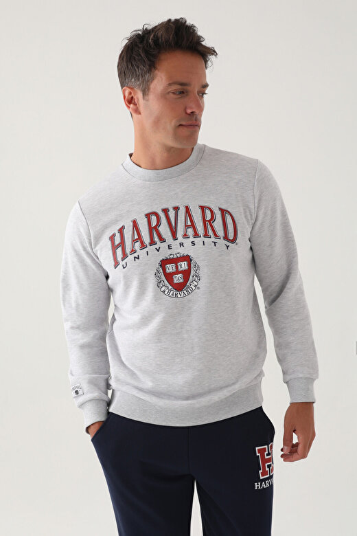 Harvard Kar Melanj Erkek Sweatshirt 1