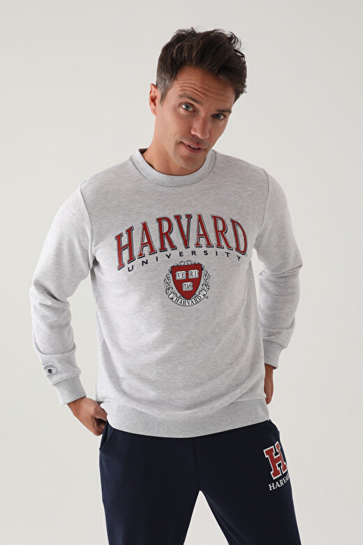 Harvard Kar Melanj Erkek Sweatshirt 2