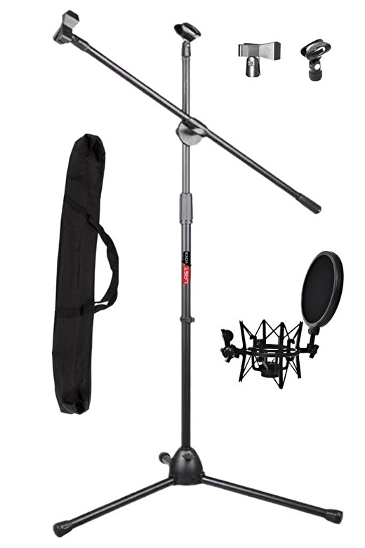 Lastvoice Ms06-SH101CS Mikrofon Standı + Filtreli Shock Mount Seti Çantalı 1