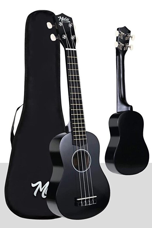 Midex UKX-233BKT Siyah Concert Ukulele (Tuner TEL Askı Çanta Metod Pena) 2