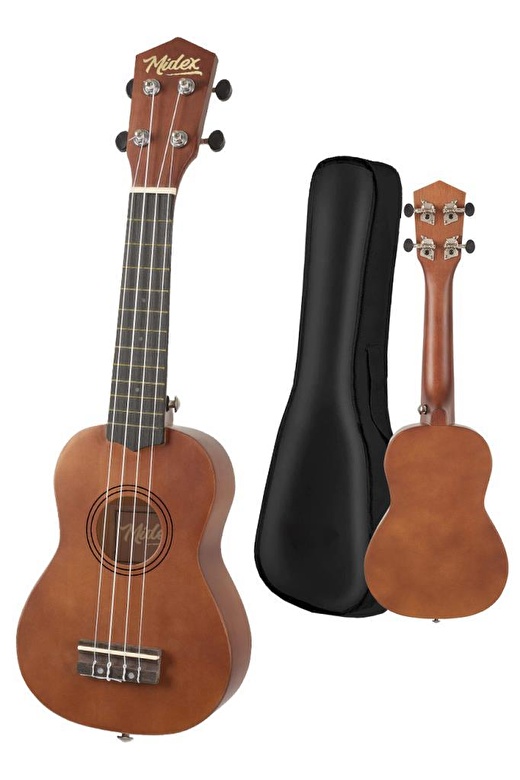 Midex UKX-901M Brown Soprano Ukulele (Askı Çanta Metod Pena) 2