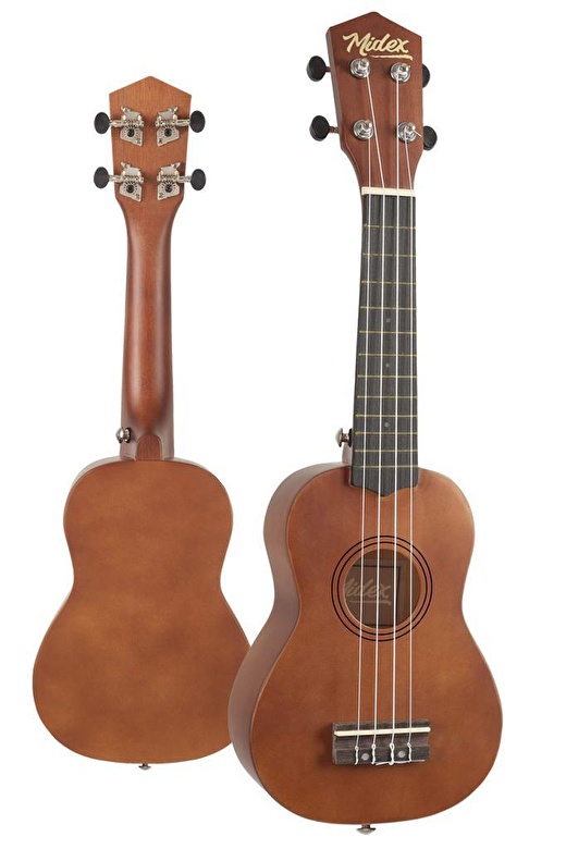 Midex UKX-901M Brown Soprano Ukulele (Askı Çanta Metod Pena) 3