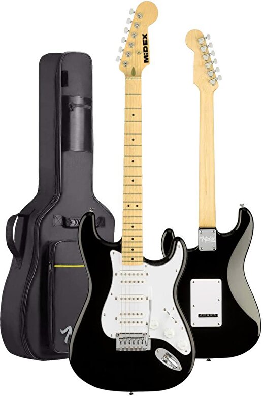 Midex RPH-40WB-30AMP Siyah Beyaz 30W Amfili Elektro Gitar Seti HSH Manyetik Maple Klavye Üst Kalite 3