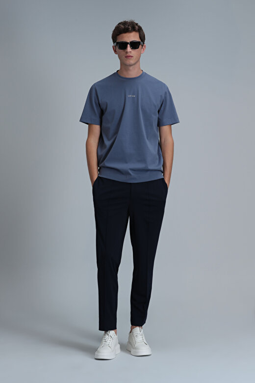 Antony Modern Grafik T- Shirt Koyu Mavi 2