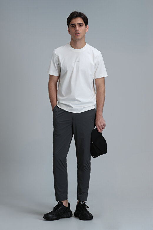 Antony Modern Grafik T- Shirt Kırık Beyaz 3