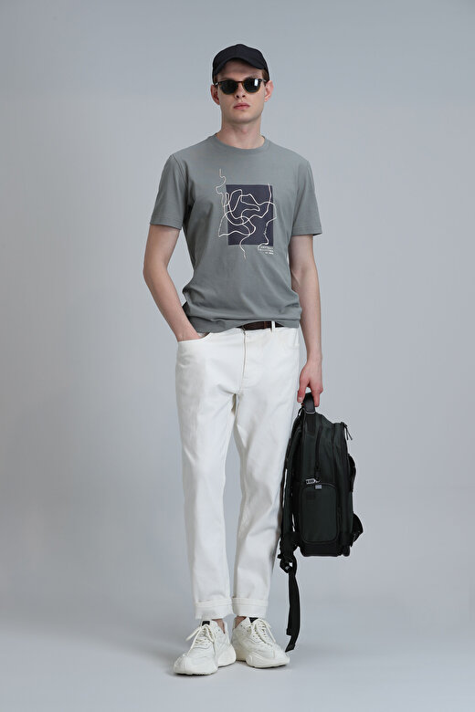 Nally Modern Grafik T- Shirt Yeşil 3