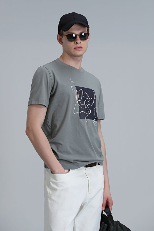 Nally Modern Grafik T- Shirt Yeşil 4