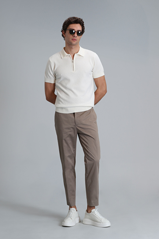 Plus Smart Erkek Chino Pantolon Slim Fit Toprak 1