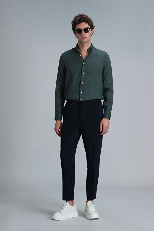 Pitaya Erkek Basic Gömlek Comfort Fit Yeşil 2
