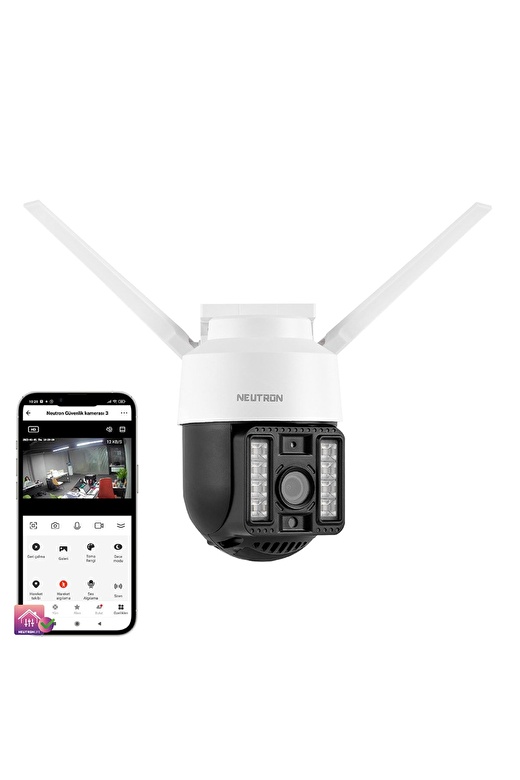 Gece Görüşlü Led Işıklı 360° Dönebilen Alarmlı Ip Wifi Dış Ortam Güvenlik Kamerası 1