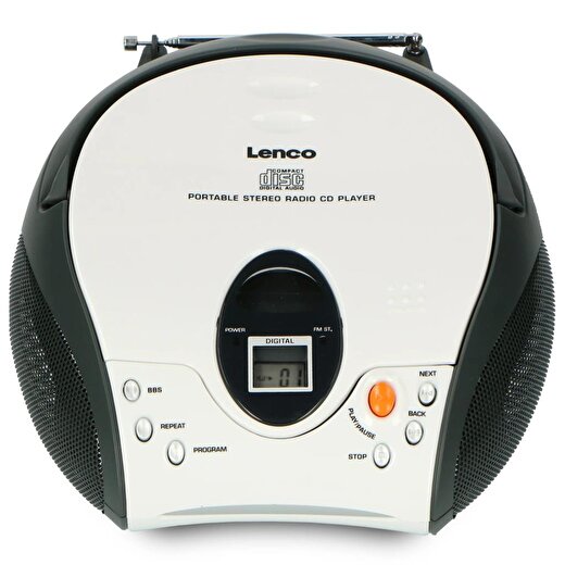 LENCO SCD-24 BEYAZ - CD ÇALARLI TAŞINABİLİR Müzik Seti STEREO FM RADYO - BEYAZ 2