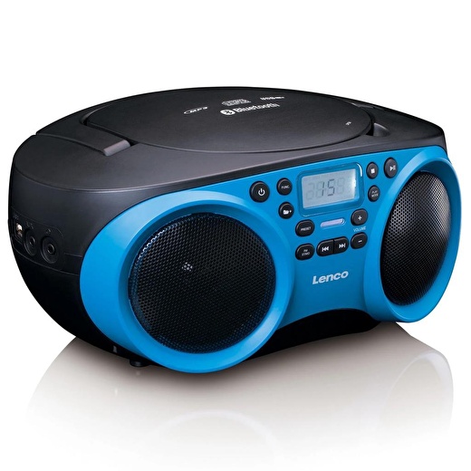 LENCO SCD-501 Mavi TAŞINABİLİR Müzik Seti FM RADYO BLUETOOTH ÖZELLİKLİ CD-USB OYNATICI - MAVİ 2