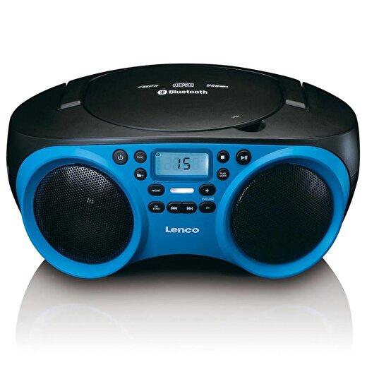 LENCO SCD-501 Mavi TAŞINABİLİR Müzik Seti FM RADYO BLUETOOTH ÖZELLİKLİ CD-USB OYNATICI - MAVİ 3