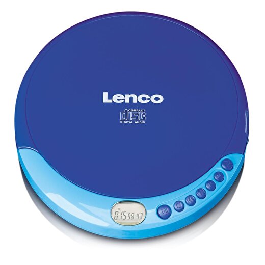 Lenco Taşınabilir CD Çalar Discman Şarj Özellikli Mavi CD-011 BU 1