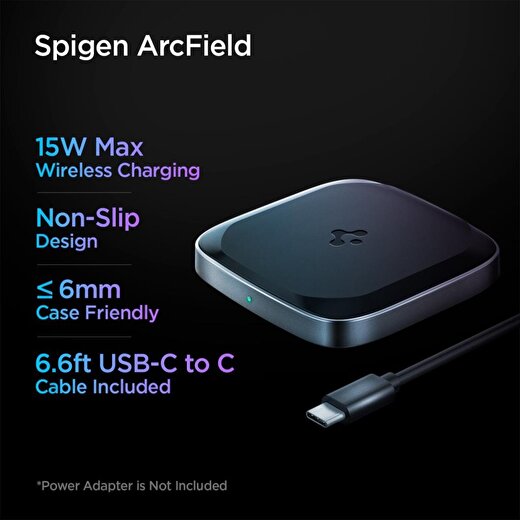 Spigen PowerArc ArcField 15W Max Hızlı Kablosuz Şarj Cihazı (iOS 7.5W / Android 10W / Pixel 15W) 3