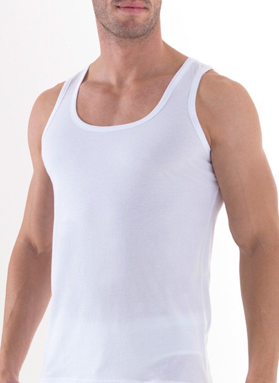 M Beyaz Blackspade Tekli İç Giyim Atlet Erkek AtletFanila