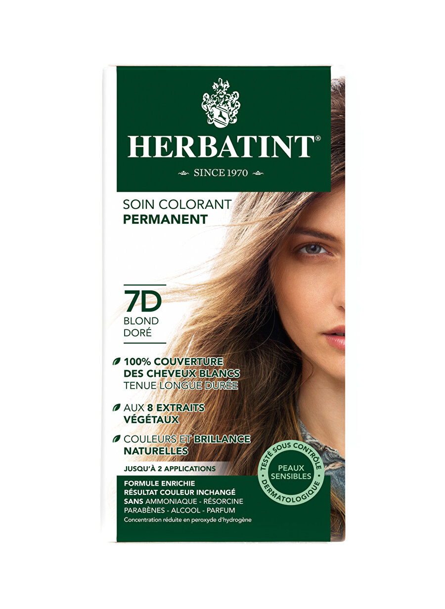 Standart Kadın Renksiz Herbatint 7D Blond Dore Saç Boyası Kozmetik Bakımı Şampuan