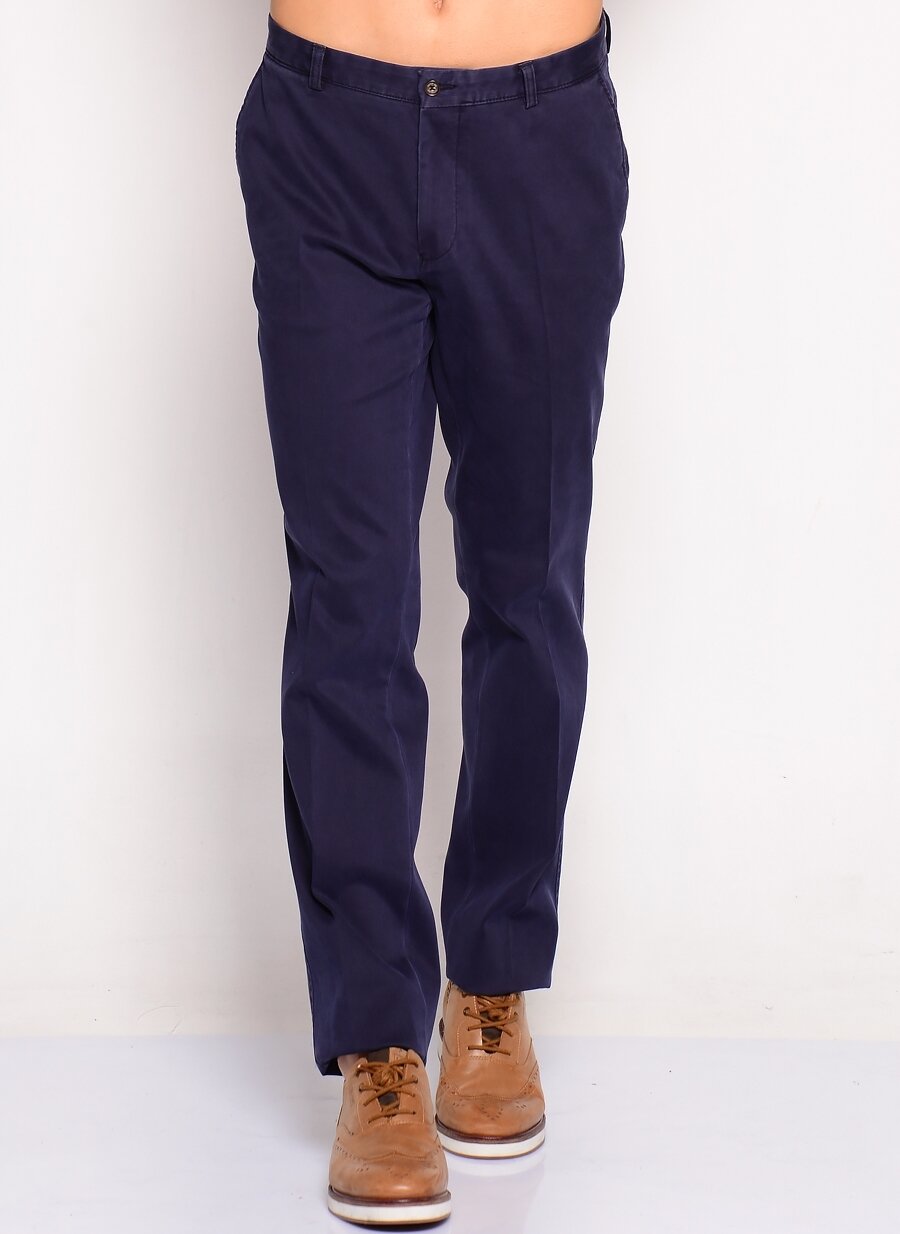 54 Koyu Lacivert Cotton Bar Klasik Pantolon Erkek Giyim