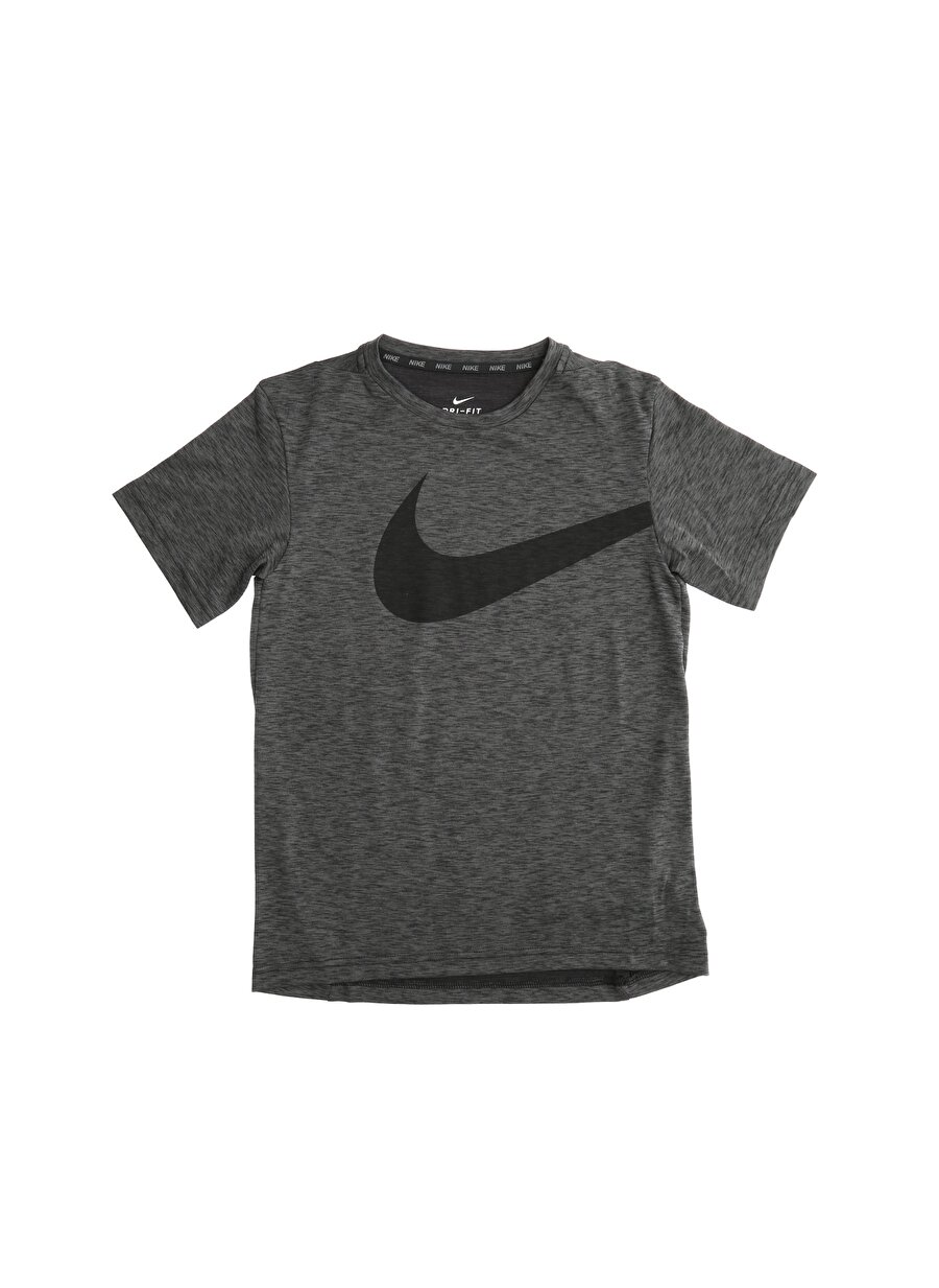 S Erkek Siyah - Gri Nike Breathe Training T-Shirt Çocuk Giyim T-shirt
