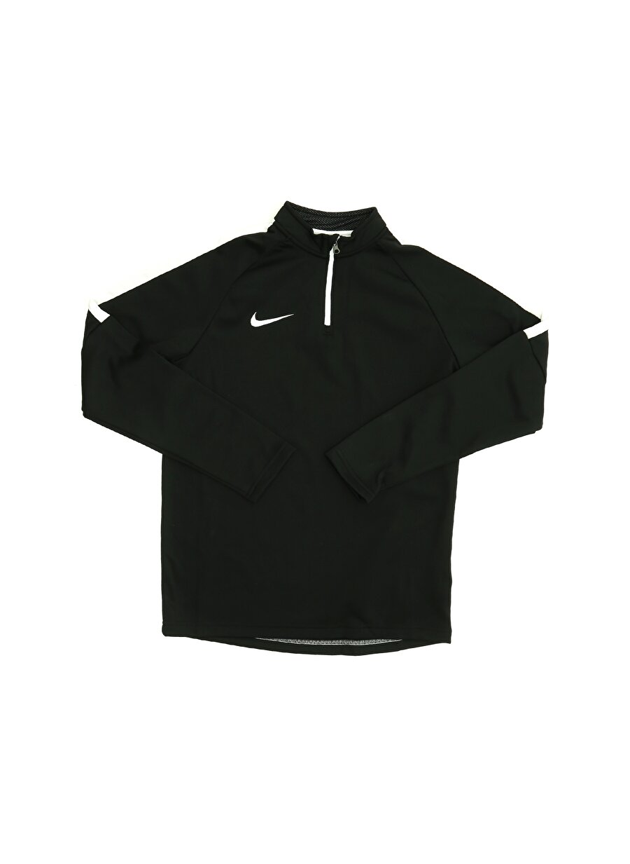 L Erkek Siyah - Gri Gümüş Nike Dry Academy Football Drill T-Shirt Çocuk Giyim T-shirt