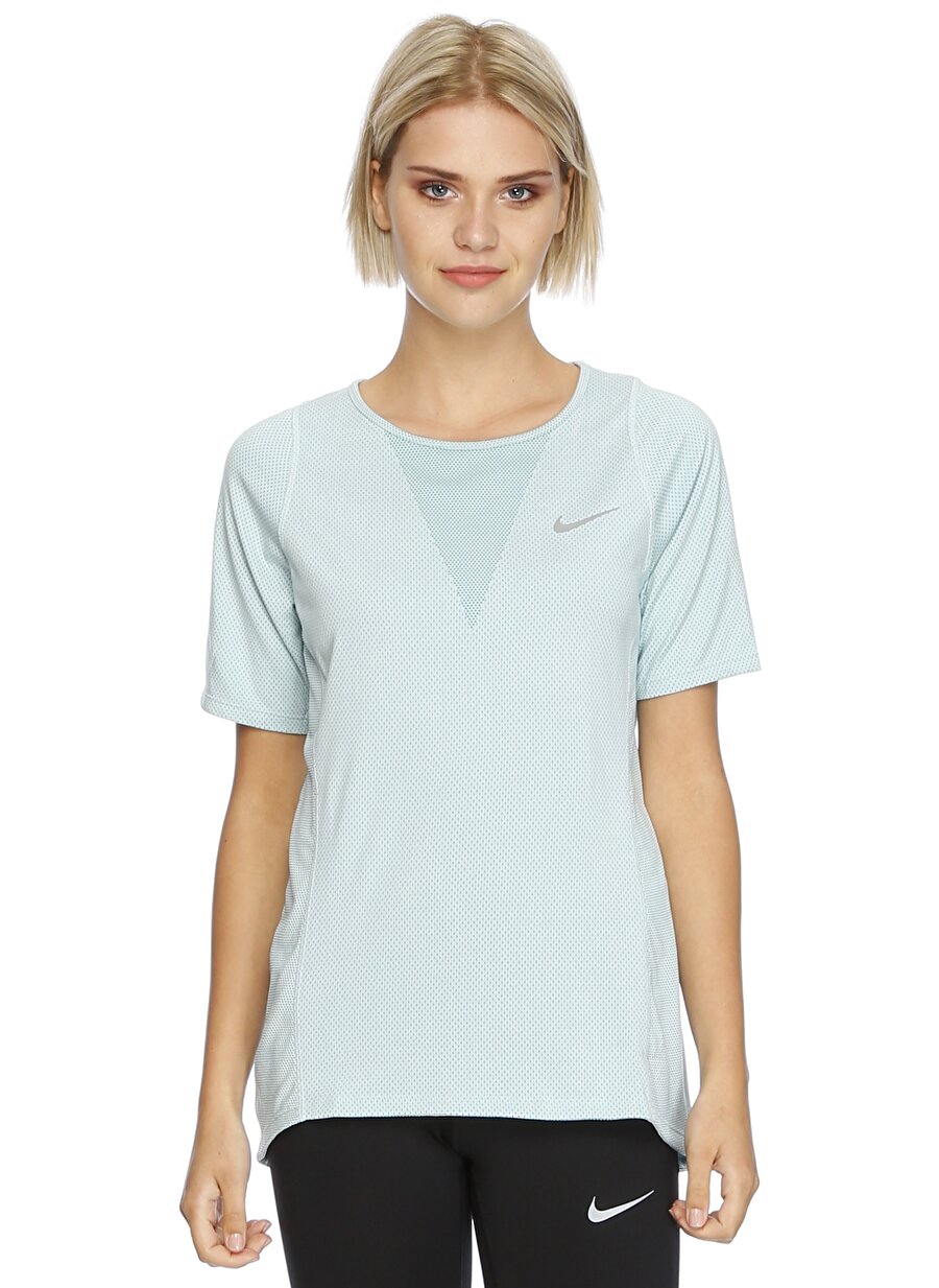 S Yeşil Nike Zonal Cooling Relay T-Shırt Spor Kadın Giyim T-shirt