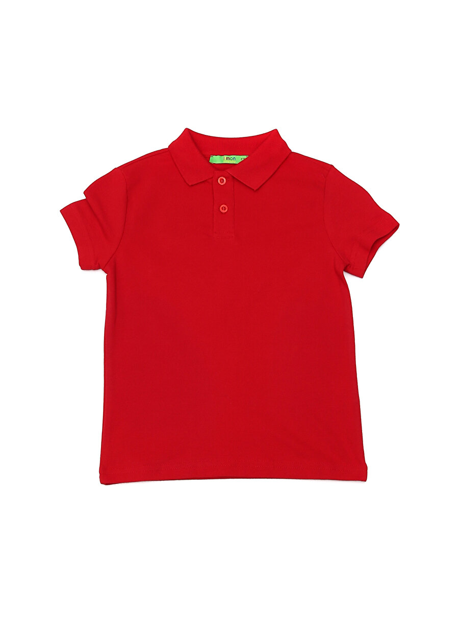 3 Yaş Erkek Kırmızı Limon Polo Yaka T-Shirt Çocuk Giyim T-shirt