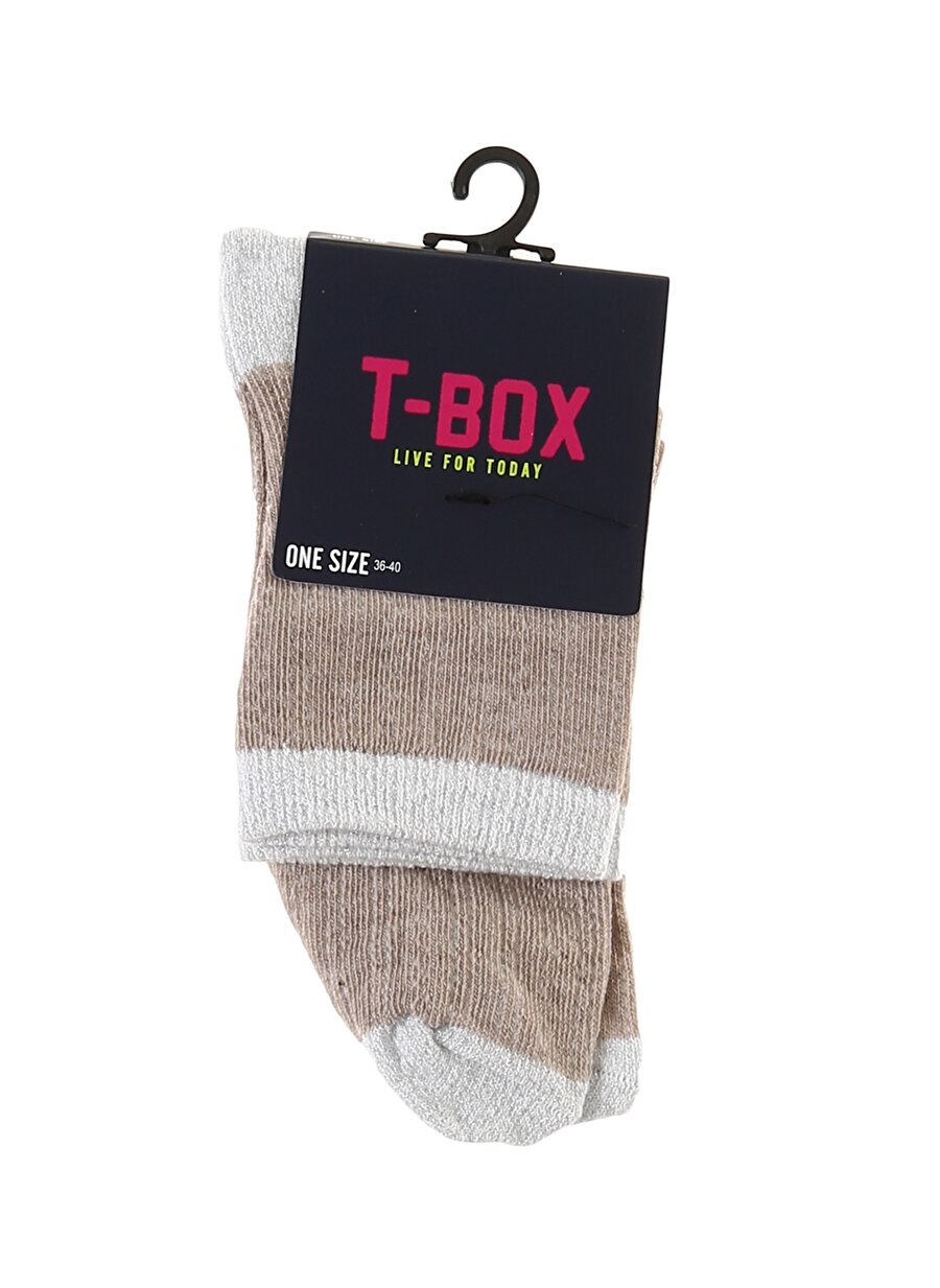 T-Box Bej Soket Soket Çorap