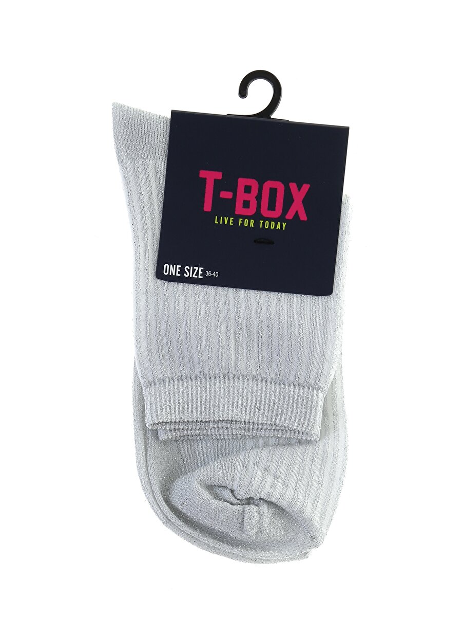 T-Box Simli Silver Soket Soket Çorap