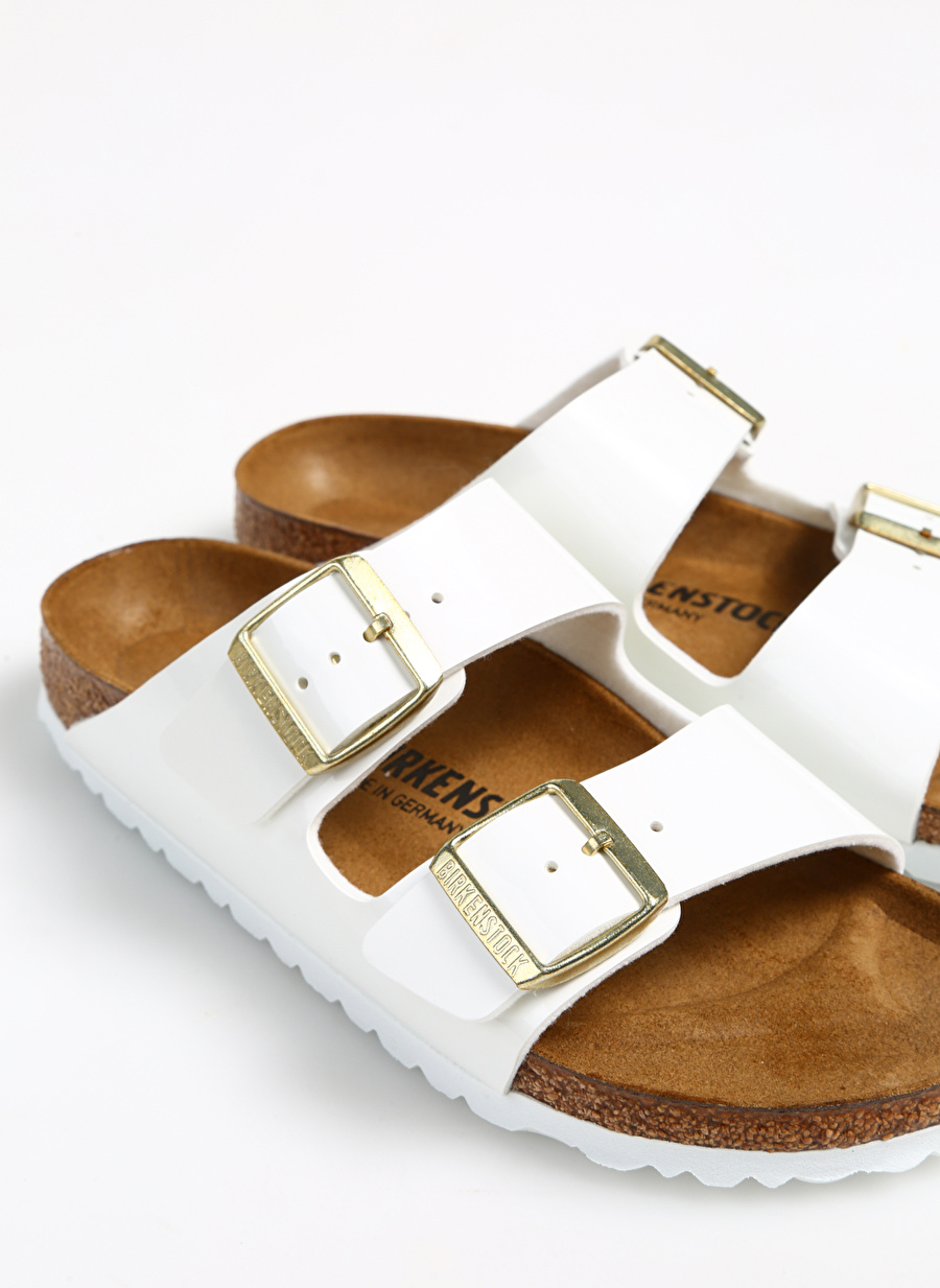 Birkenstock ARIZONA BF PATENT Beyaz Kadın Terlik