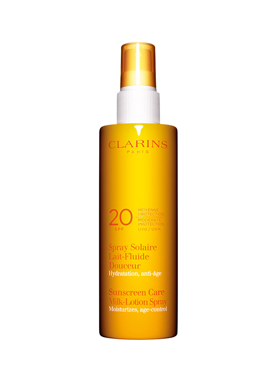 Standart unisex Renksiz Clarins Sun care Milk Lotion Spray SPF20 150 ml Güneş Ürünü Kozmetik Ürünleri