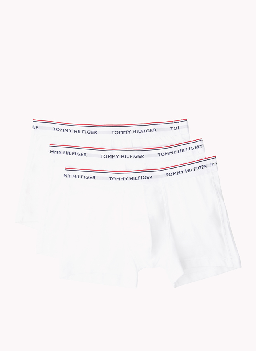 Tommy Hilfiger Beyaz Erkek Boxer 1U87903842 Stretch