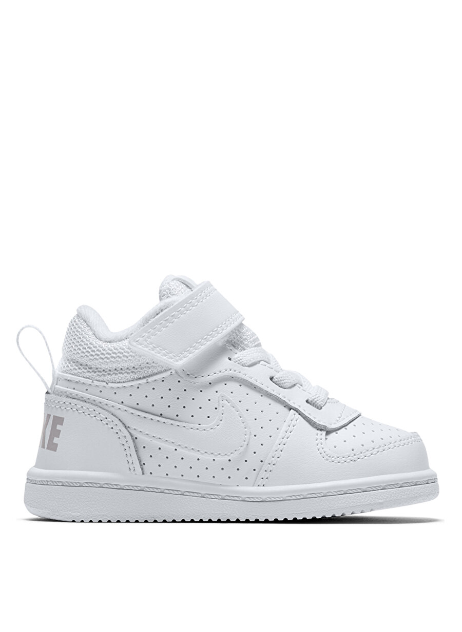 21 Beyaz Nike Court Borough Mid (TDV) Erkek Bebek Yürüyüş Ayakkabısı Çanta Çocuk Ayakkabıları Koşu Antrenman